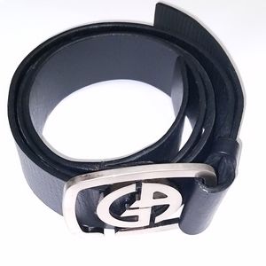 Giorgio Armani Black Leather Belt